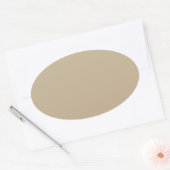 Khaki Ovaler Aufkleber (Umschlag)
