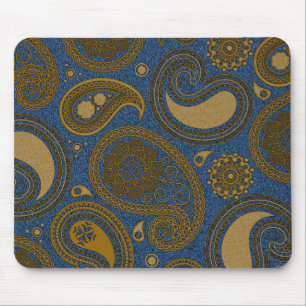 Khaki Paisley zu Blue Jean motif Mousepad