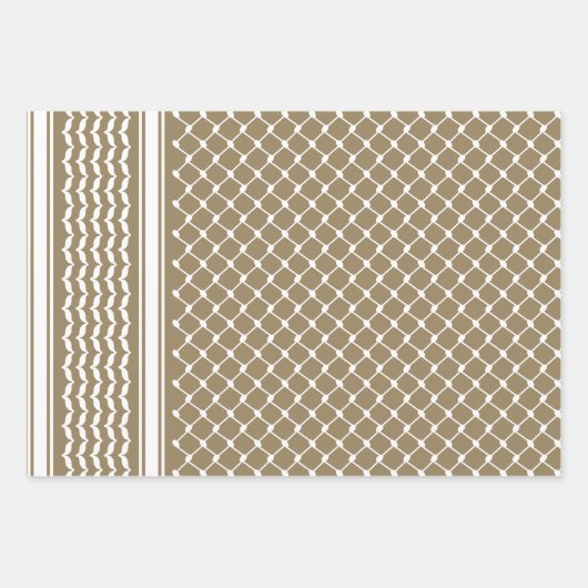 Khaki Palesth Pattern Design Geschenkpapier Set (Vorderseite 2)