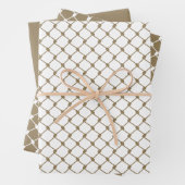 Khaki Palesth Pattern Design Geschenkpapier Set (Beispiel)