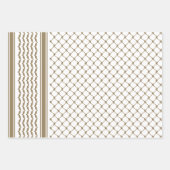 Khaki Palesth Pattern Design Geschenkpapier Set (Vorderseite)