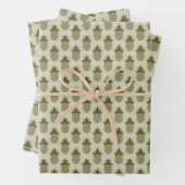 Khaki Pineapple Pattern Geschenkpapier Set (Beispiel)