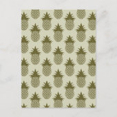 Khaki Pineapple Pattern Postkarte (Vorderseite)