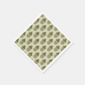 Khaki Pineapple Pattern Serviette (Ecke)