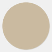 Khaki Runder Aufkleber (Vorderseite)