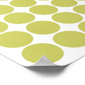 Khaki Safari Dot mit Namen Poster (Ecke)