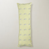 Khaki Safari Zickzack mit Pop Art Giraffe Seitenschläferkissen (Rückseite (Vertikal))