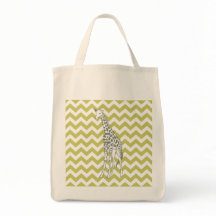 Khaki Safari Zickzack mit Pop Art Giraffe