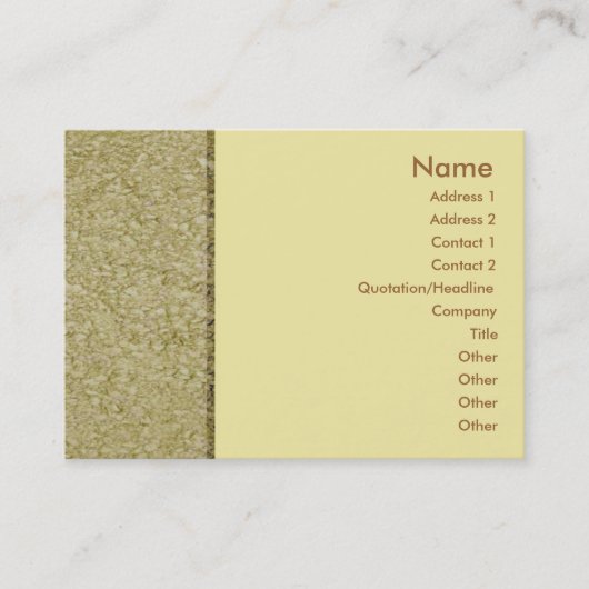 Khaki Sandstone Visitenkarte (Vorderseite)