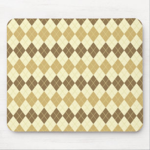 Khaki-Schottisch-Tartan-Muster Mousepad