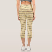 Khaki Scottish Tartan-Pattern Capri Leggings (Rückseite)