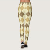 Khaki Scottish Tartan-Pattern Leggings (Rückseite)