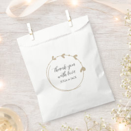 Khaki Simple Heart Wreath Wedding Geschenktütchen