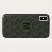 Khaki Skull Halloween Personalisiert Monogram Case-Mate iPhone Hülle (Rückseite (Horizontal))