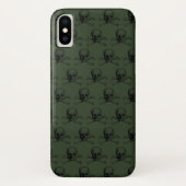 Khaki Skull Halloween Personalisierter Name Case-Mate iPhone Hülle (Rückseite)