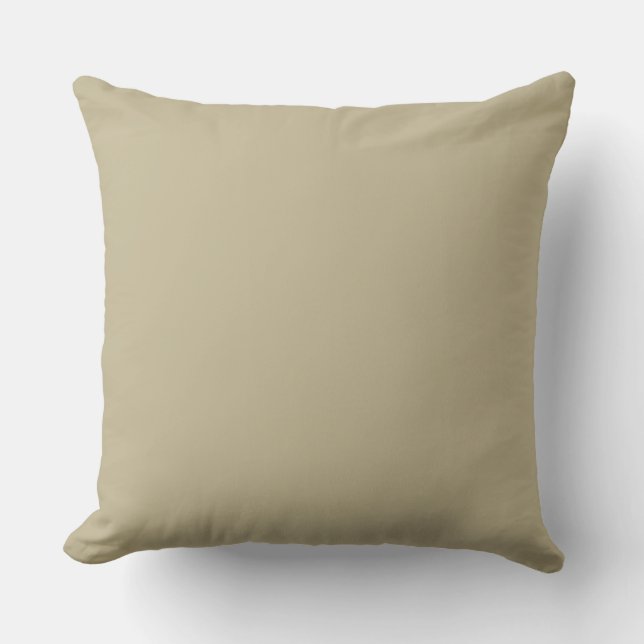 Khaki, Solid Color, Cushion, Modern, Simple Kissen (Vorderseite)