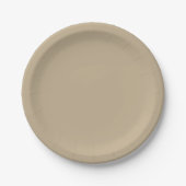 Khaki Solid Color Pappteller (Vorderseite)