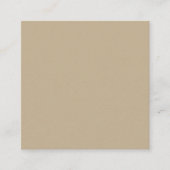 Khaki Square Business Card Quadratische Visitenkarte (Vorderseite)