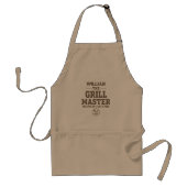Khaki/Tan Apron The Grill Master - Personalized  Schürze (Vorne)
