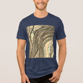 "Khaki Tan Green Seidenernte" der Männer Tri-Blend Shirt