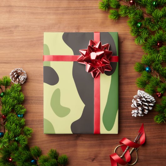 Khaki-Tarnmuster Geschenkpapier (Feiertagsgeschenk)