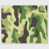 Khaki-Tarnmuster Geschenkpapier (Flach)
