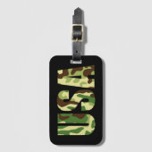 Khaki-Tarnschild Gepäckanhänger (Vorderseite Vertikal)