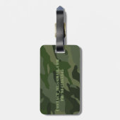 Khaki-Tarnung Gepäckanhänger (Rückseite vertikal)