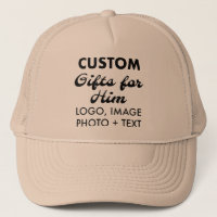 Khaki Trucker hat für ihn maßgeschneiderte Geschen