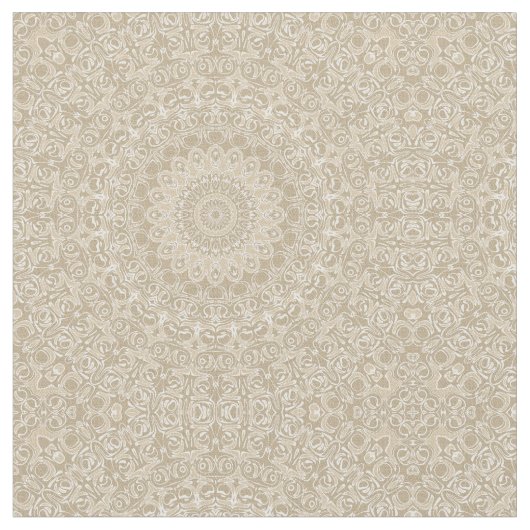 Khaki und Mandala-Muster Stoff (Nahaufnahme)