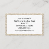 Khaki und Mandala-Muster Visitenkarte (Rückseite)