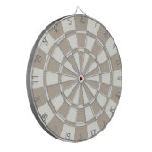 Khaki und Weiß Dartscheibe (Vorderseite Links)