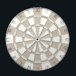 Khaki und White Dartscheibe<br><div class="desc">Khaki und White Dart Board</div>