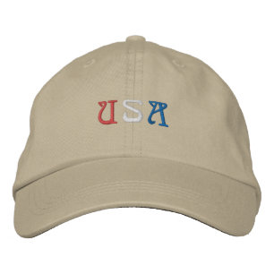 Khaki USA Basic anpassbar Bestickte Baseballkappe