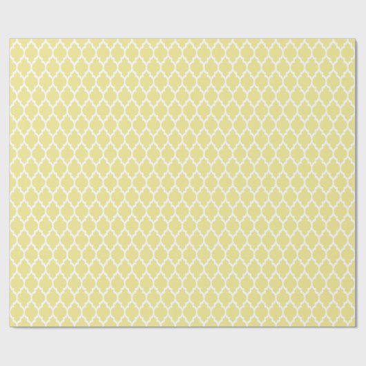 Khaki White marokkanische Quatrefoil Muster #4 Geschenkpapier (Flach)