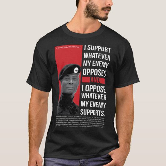 Khalid Abdul Muhammad Zitat T-Shirt (Vorderseite)