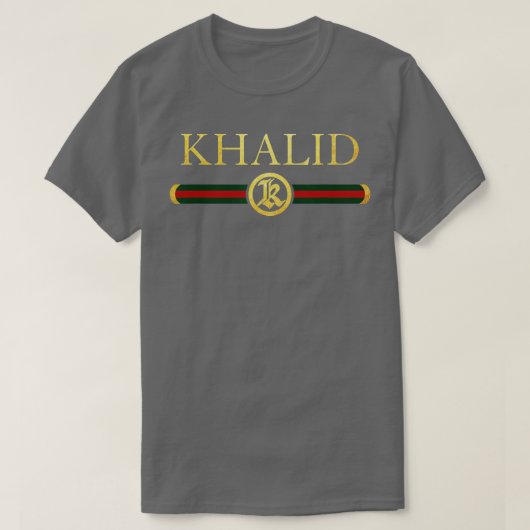 Khalid Name Personalisiert Royal Luxury Geschenk M T-Shirt (Design vorne)