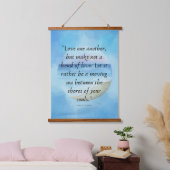 Khalil Gibran Liebe Zitat Wall Art Tapestes Wandteppich Mit Holzrahmen (Schlafzimmer)