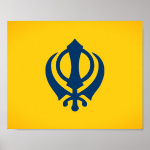Khalistan-Flagge (vorgeschlagen) Poster