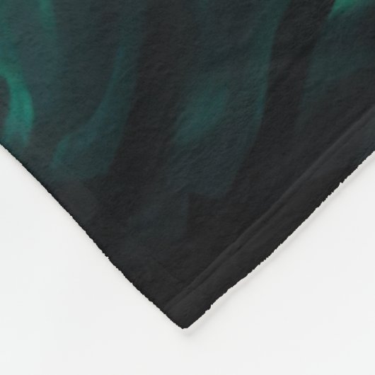 Khalk Zeichnend Fische auf Schwarz Fleecedecke (Ecke)