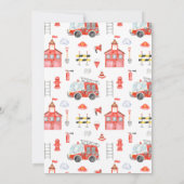 Khalkboard Kleiner Feuerwehrmann mit Foto Einladung (Rückseite)