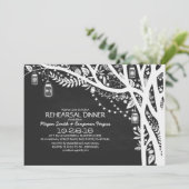 Khalkboard Mason Gläser Probe Abendessen Einladung (Stehend Vorderseite)