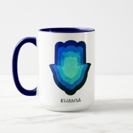 Khamsa Blue Mug neu auflegen Tasse