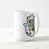 Khamsa Hand Patchwork 1 Kaffeetasse (VorderseiteRechts)