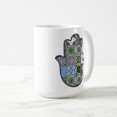 Khamsa Hand Patchwork 2 Kaffeetasse (VorderseiteRechts)