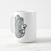 Khamsa Hand Patchwork 2 Kaffeetasse (Vorderseite Links)