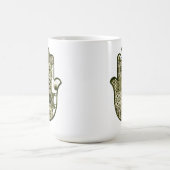 Khamsa Hand Patchwork 2 überarbeiten Kaffeetasse (Mittel)