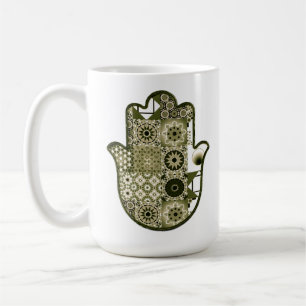 Khamsa Hand Patchwork 2 überarbeiten Kaffeetasse