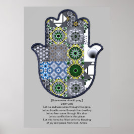 Khamsa Hand Poster Design 2 Besitzer Hochwertig