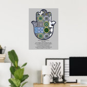 Khamsa Hand Poster Design 2 Besitzer Hochwertig (Heimbüro)